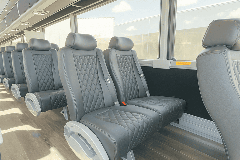 interior of Coach Bus Richmond charter bus